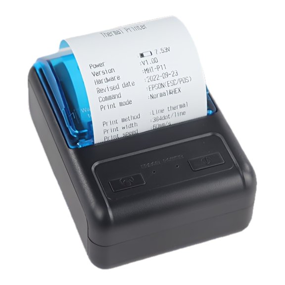 Handheld Receipt Printer, 58Mm Mini Thermal POS Printer Portable Personal Bill Printer 2 Inches for Restaurant Retail Compatible with Android Phone Windows