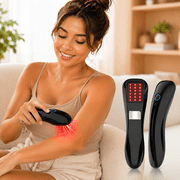 Handheld Red Light Massager for Neck, Shoulders & Back, Rechargeable LED Body Massager with 18 Red Light Diodes