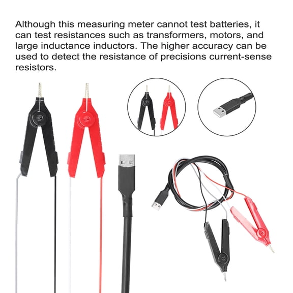 Handheld Resistance Tester Resistance YR2050 Handheld Portable High Accuracy 4-Wires Milliohm Meter Wireline Current Detecting Low Resistance Resistance Meter Tester