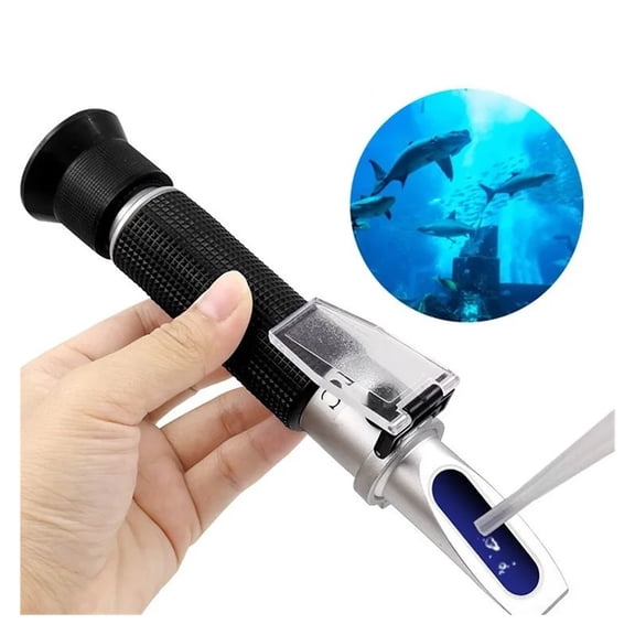 Handheld Salinity Meter Seawater Salinity Meter Optical Seawater Hydrometer Refractometer Tool ,Lightweight