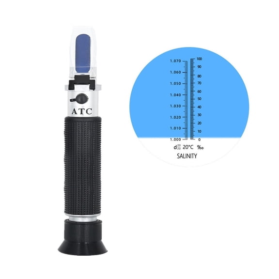 Handheld Salinity Refractometer Salt Concentration Test 1.000-1.070SG Aquarium Mariculture Breeding