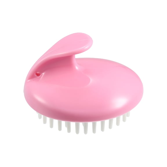Handheld Scalp Massager with Multiple Trigger Points for Scalp Muscle Pain Ease TPR Pink White