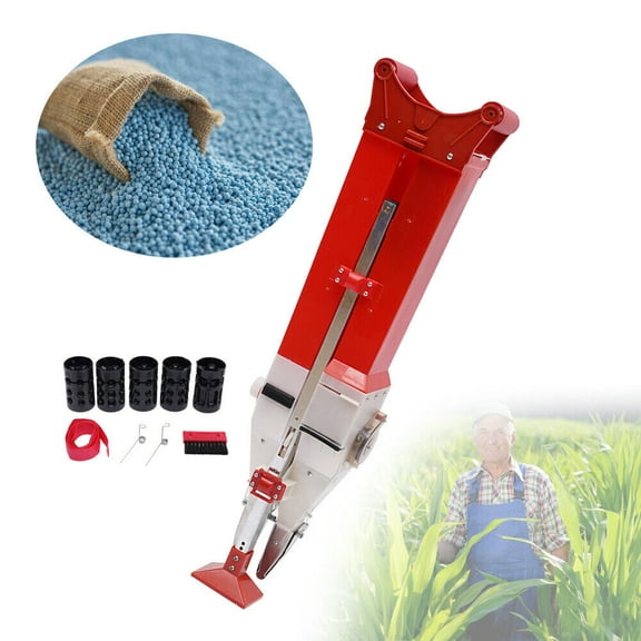 Handheld Seeder Fertilizer 31.5*7.3*4inch Seed Soybeans, Corn and Peanuts 1-3 Seeds Adjustable Standing Seeding Mode