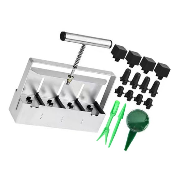 Handheld Seedling Soil Block Maker Soil Blocking Tool With Dibbers Garden Crocks Making Seedlings