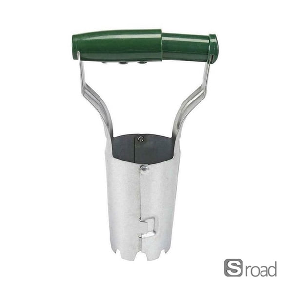 Handheld Seedling Transplanter, Garden Bulb Planter Tool With Ergonomic Handle, Spring-Loaded Soil Drill For Easy Planting Of Seedlings, Flowers, Vegetables,Dark green