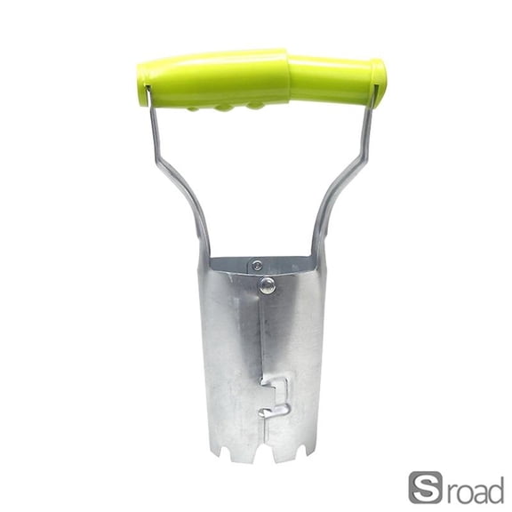 Handheld Seedling Transplanter, Garden Bulb Planter Tool With Ergonomic Handle, Spring-Loaded Soil Drill For Easy Planting Of Seedlings, Flowers, Vegetables,Light green