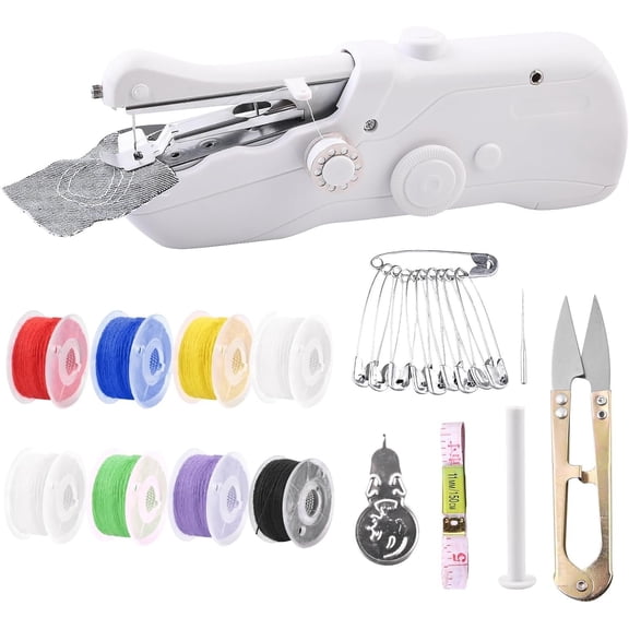 Handheld Sewing Machine for Beginners,Mini Sewing Machines for Quick Stitching,Practical Sewing Tool Portable Sewing Machine Suitable for ,Travel and DIY,Electric sewing machine
