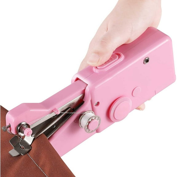Handheld Sewing Machine for Beginners, Portable Electric Hand Held Sewing Machines Kit for Adults Kids Girls 8-12 Mini Samll Included Mannual and Accessories, Sewing Hem and Quick Stitching