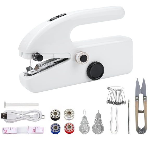 Handheld Sewing Machine for Beginners, Portable Mini Sewing Machine with Two Speed Modes, Simple and Easy to Operate, Quick Sewing Speed, Suitable for Clothing, Fabrics and Fast Home Maintenance