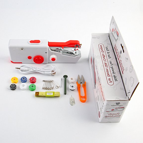 Handheld Sewing Machine CS101,Sewing Machines for Beginners,Portable Electric Mini and Samll Hand Held Sewing Machines Kit for Adults, Red Sets