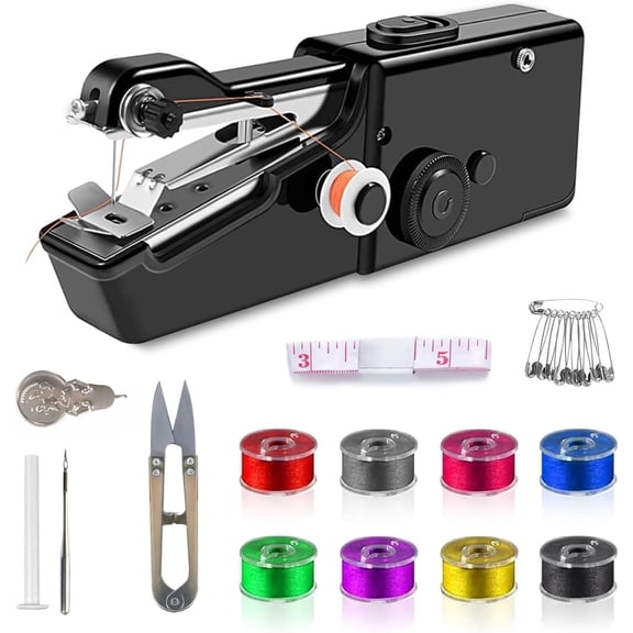 Handheld Sewing Machine, Hand Sewing Machine, Portable and Easy-to-Use, and USB Operated, Ideal for Beginners and Use - Black