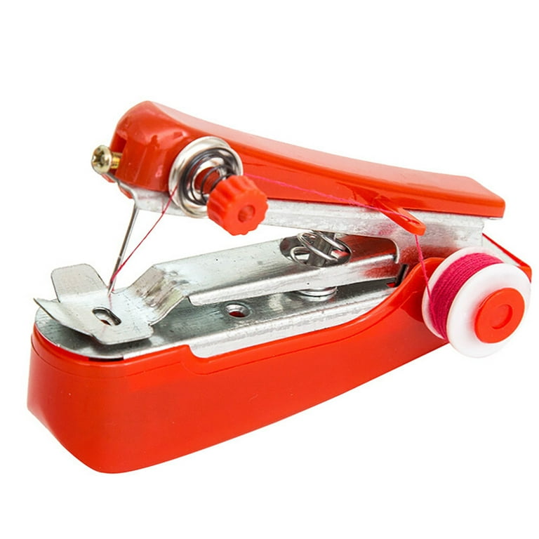 pistro Mini Sewing Machine Handheld Stitch Sew Device Travel Quick Handy  Kit Tool
