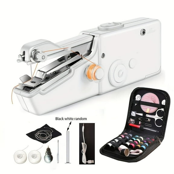 Handheld Sewing Machine, Mini Handheld Sewing Machine for Quick Stitching, Portable Sewing Machine Suitable for Home, Travel and DIY, Electric Handheld Sewing Machine for Beginners