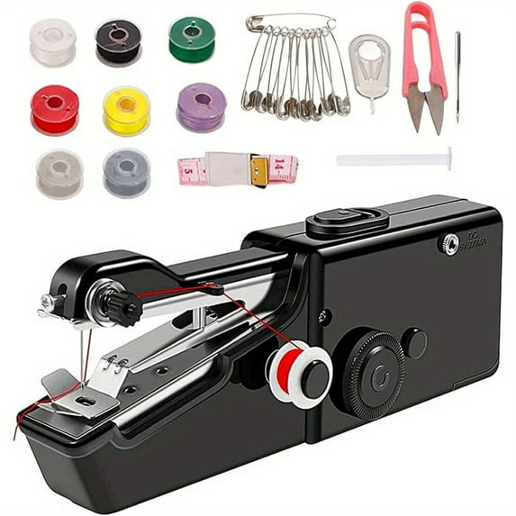 Handheld Sewing Machine, Mini Handheld Sewing Machine for Quick Stitching, Portable Sewing Machine Suitable for Home, Travel and DIY, Electric Handheld Sewing Machine for Beginners