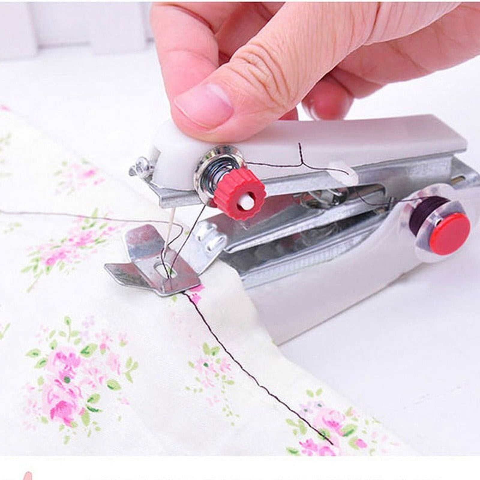 Handheld Sewing Machine, Mini Sewing Machine Quick Repairing Suitable for  Kids Clothes Denim Curtains Leather DIY