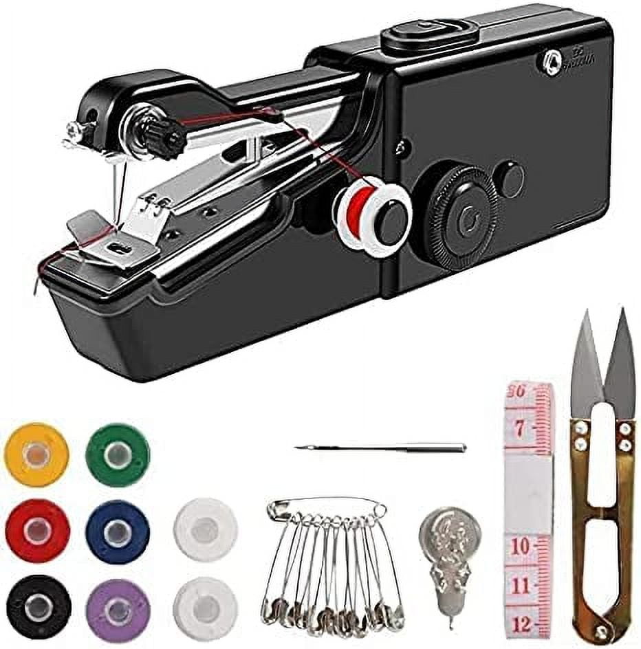 Handheld Sewing Machine, Mini Portable Electric Sewing Machine for Adult,  Easy to Use and Fast Stitch Suitable for Clothes,Fabrics, DIY Home Travel
