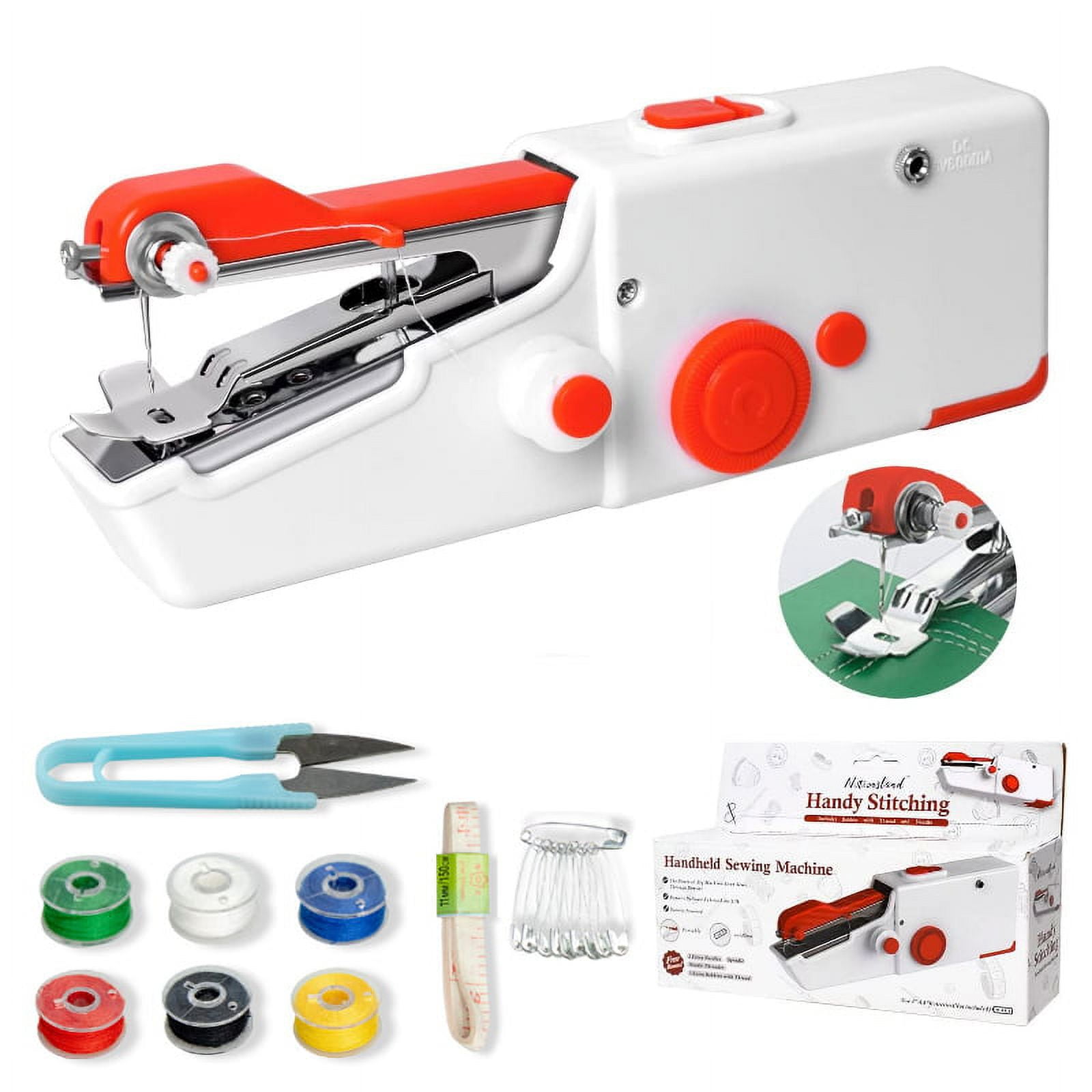 Handheld Sewing Machine, Mini Handheld Sewing Machine for Quick  Stitching,Portable Sewing Machine Suitable for Home,Travel and DIY,Electric  Handheld