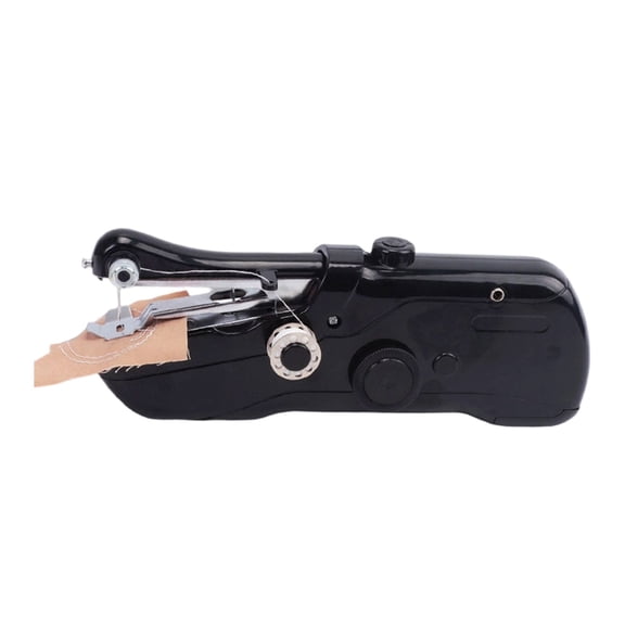 Handheld Sewing Machine, Mini Portable Electric Stitcher, 8.3x2.56x1.4 In 1.8mm Thick Fabric Handy Sewing Tool for Beginners Adults, 1-Pack Black, LLLDMXY