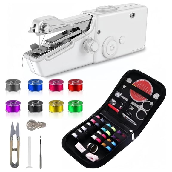 Handheld Sewing Machine, Mini Portable Electric Stitching Machine for Quick Repairs, Easy-to-Use Sewing Tool for Home Travel and DIY Crafting, Beginner Friendly