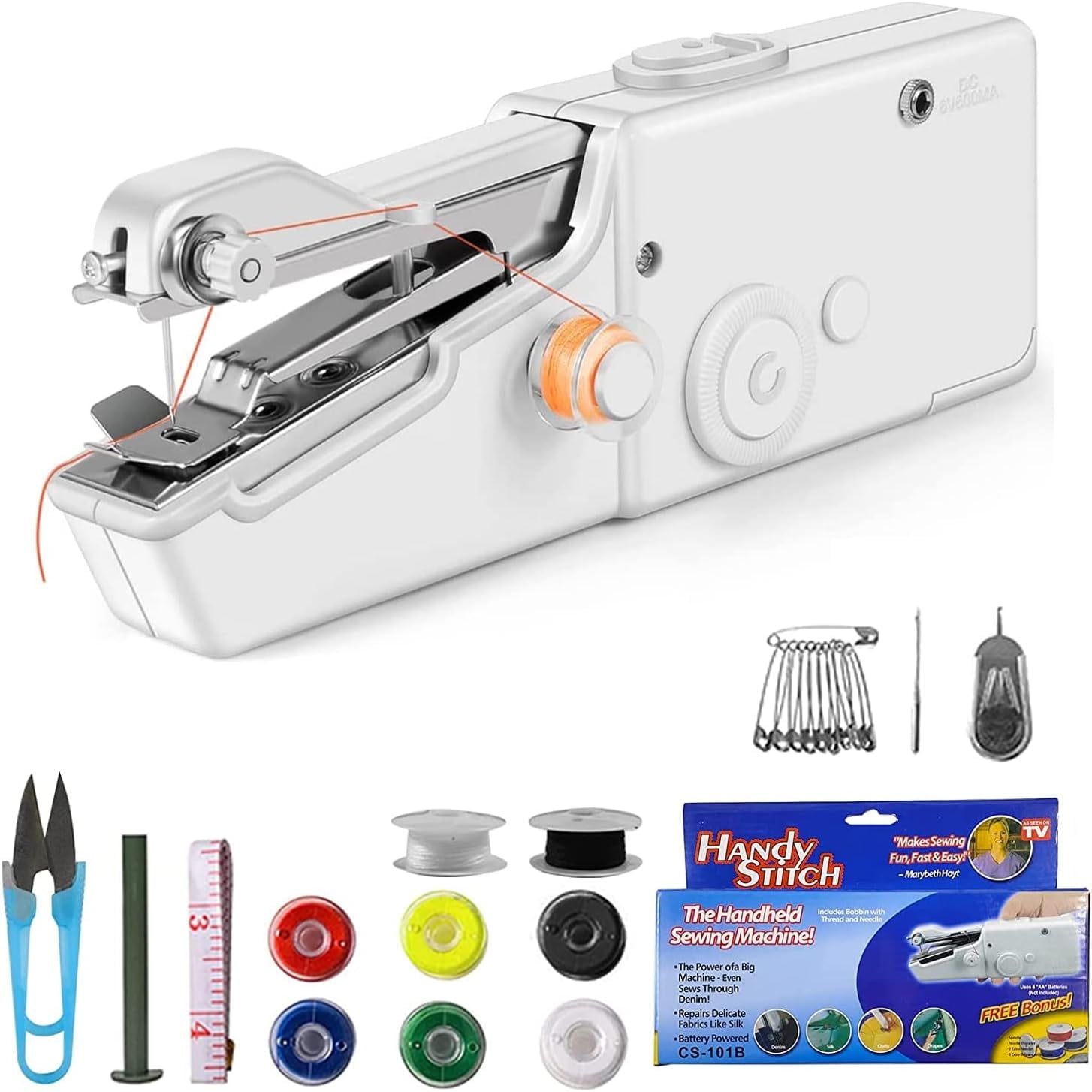 Totf Mechanical Sewing Machine, Portable with 2x Extra Bobbins, 1 Count