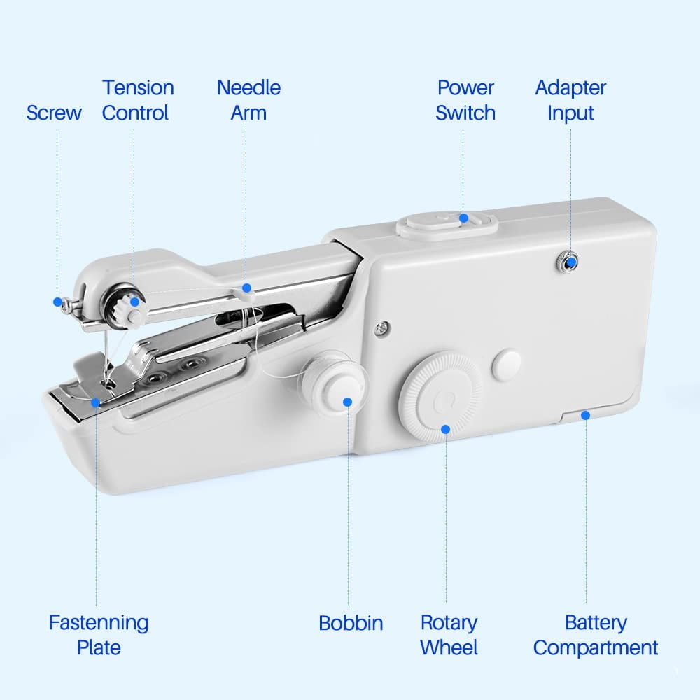 1x Portable Handheld Sewing Machines Mini Manual Sewing Tool Travel  Household