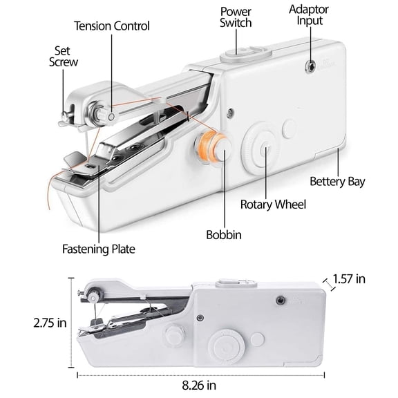 Handheld Sewing Machine Portable Mini Cordless Stitch Tool For Fabric Clothing
