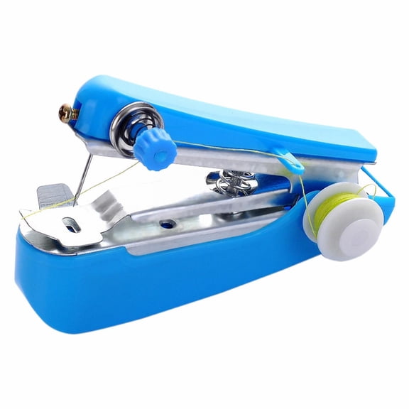 Handheld Sewing Machine,Portable Sewing Machines,Manual Mini Sewing Machines for for Clothes,Fabric and Pocket Mending,Easy to Use,Fit for Home,Travel and DIY,Blue(4.33x2.75")(Blue)