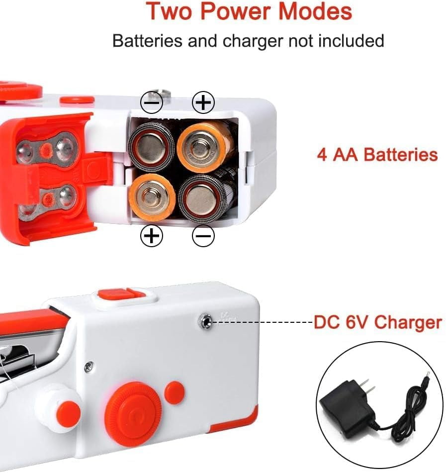 Handheld Sewing Machine, Quick Sew Mini Portable Electric Sewing Machine For Beginners Adults, Easy To Use Suitable for Sewing Clothes, Fabrics, Cutains, Family Travel, DIY