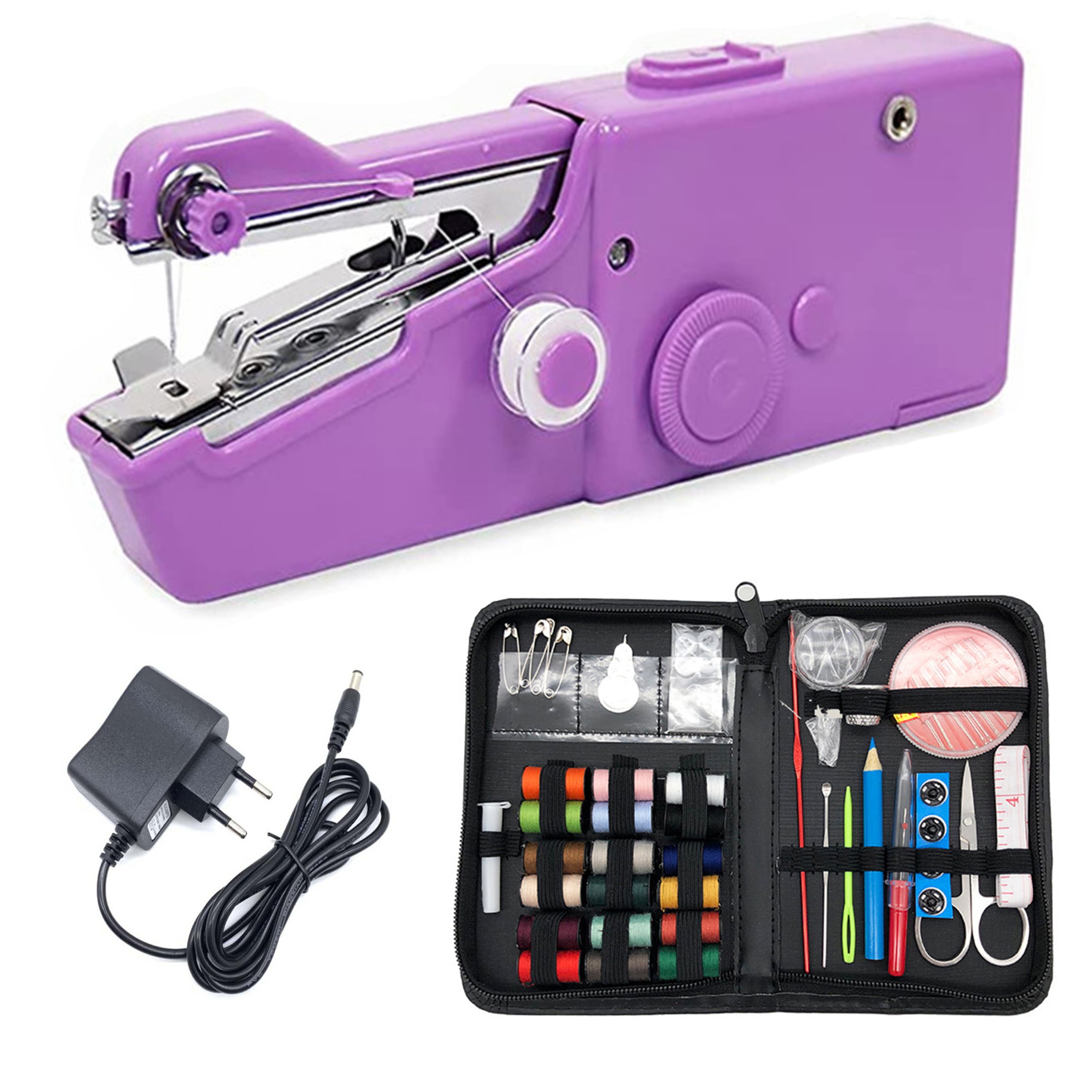 Handheld Sewing Machine Set Kit for Beginners Home,Travel and DIY, Mini