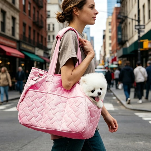 Handheld Shoulder Pet Carrier Bag for Small Dogs and Cats – Foldable Lightweight Travel Tote with Breathable Mesh for Vet Visits, Hiking, and Car Rides