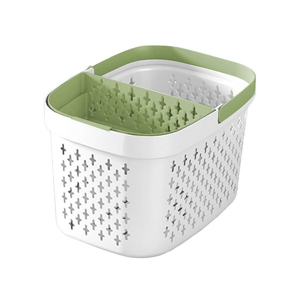 Handheld Shower Caddy | Plastic Bath Storage Basket with Wet Dry Separation | Multicolor Organizer for Toiletries | Dorm & Bathroom Supplies | 10.6x7.5x6.7 Inches