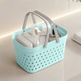 thumbnail image 1 of Handheld Shower Caddy, Plastic Storage Basket with Drain Holes and Handles, Multifunctional Organizer for Bathroom, Kitchen, and Home Use, 1 of 6