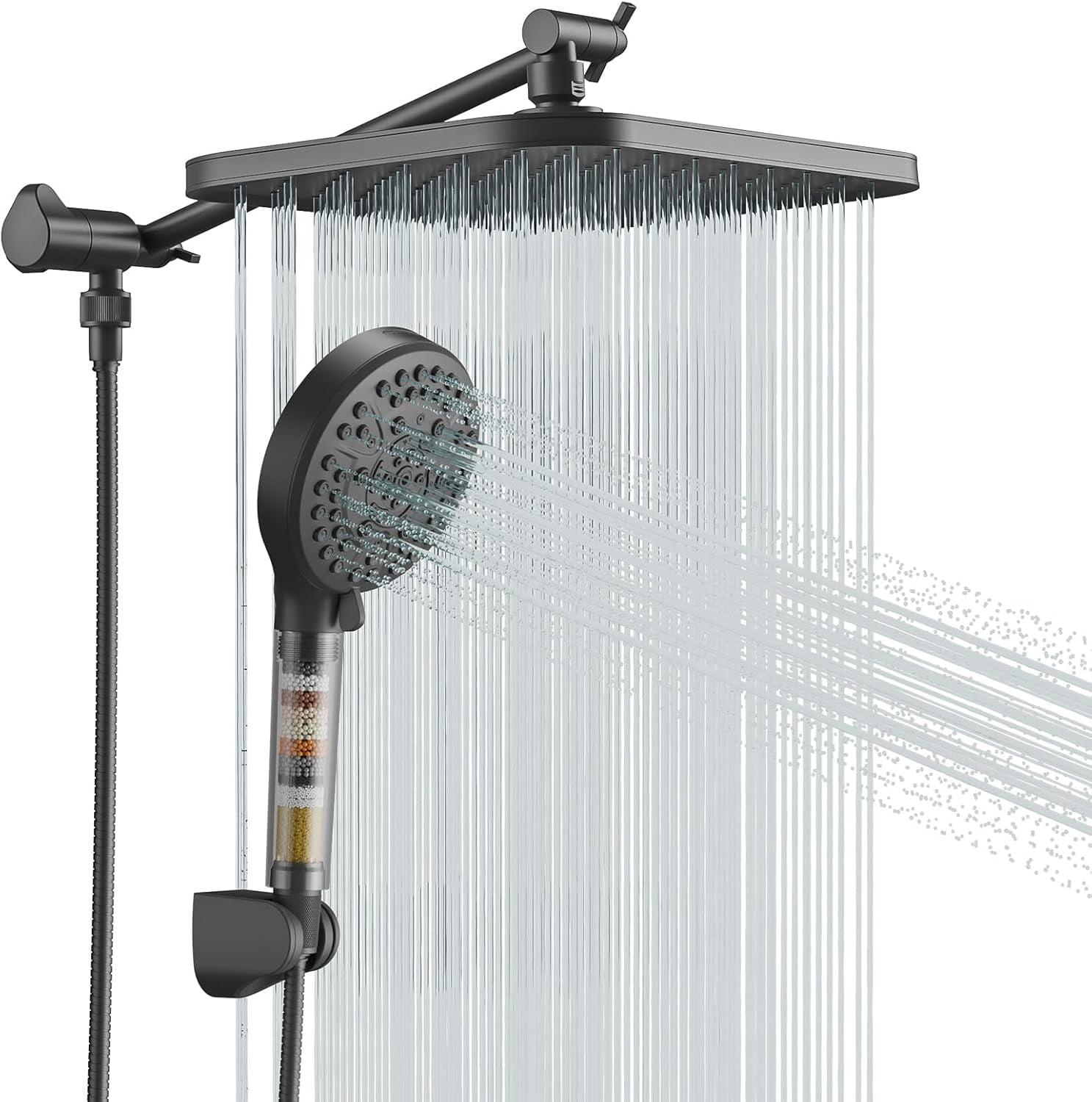 Handheld Shower Head Combo, 10 Spray Modes High-Pressure Handheld ...