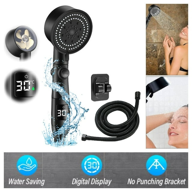 Handheld Shower Head High Pressure Shower Wand with on/off Switch, 5