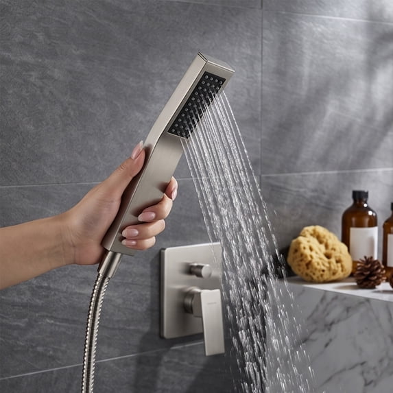 Handheld Shower Head High Pressure Stainless Steel with G1/2 Thread for Bathroom Hotel Apartment Home