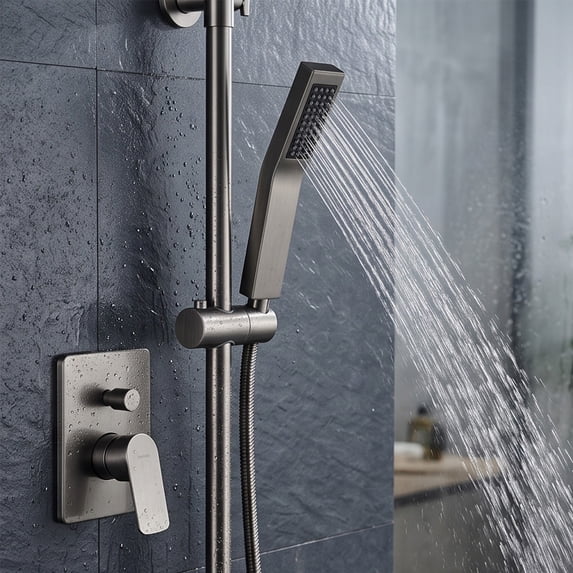 Handheld Shower Head High Pressure Stainless Steel with G1/2 Thread for Bathroom Hotel Apartment Home