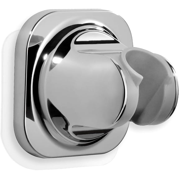 Handheld Shower Head Holder，5 Angles Adjustable，Concealed Adhesive Mount，Bathroom Wall Mounted Shower Wand Holder ( Chrome Finish)