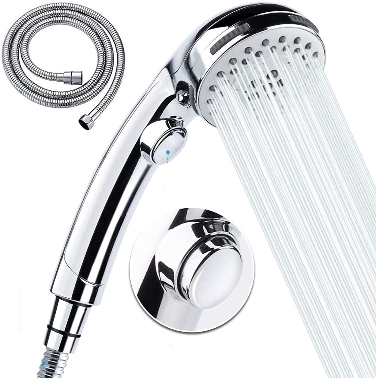 Handheld Shower Head With Hose - Spray Settings Removable High Pressure ...