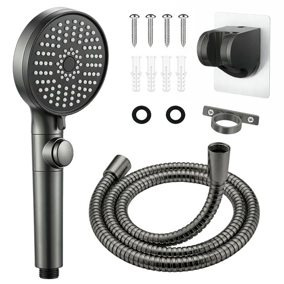 Handheld Shower Head with Hose 5 Modes Power Jet Gray for RV Travel Trailer Boat