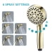 Handheld Shower Head with Hose High Pressure Shower Heads, Gold