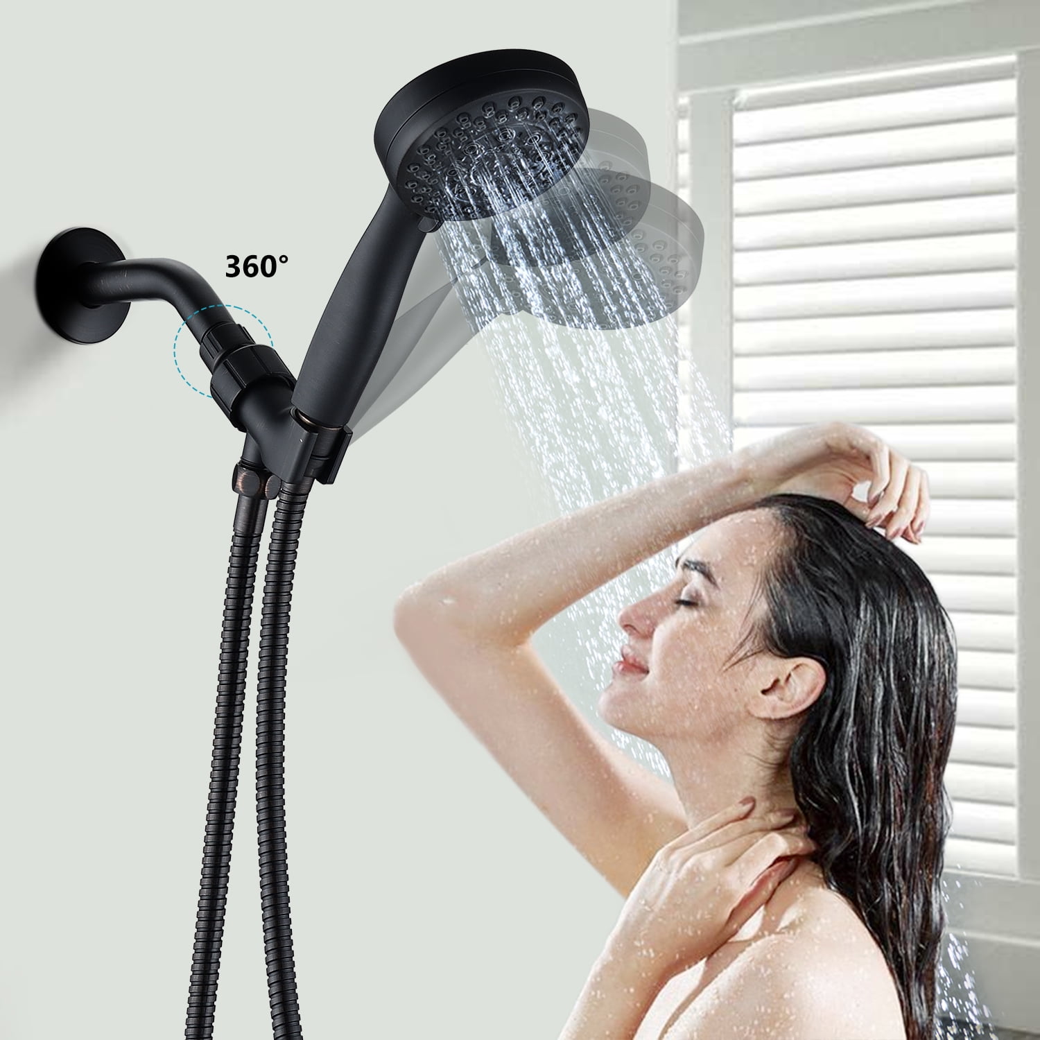 Handheld Shower Head with Hose High Pressure Shower Heads, Oil Rubbed