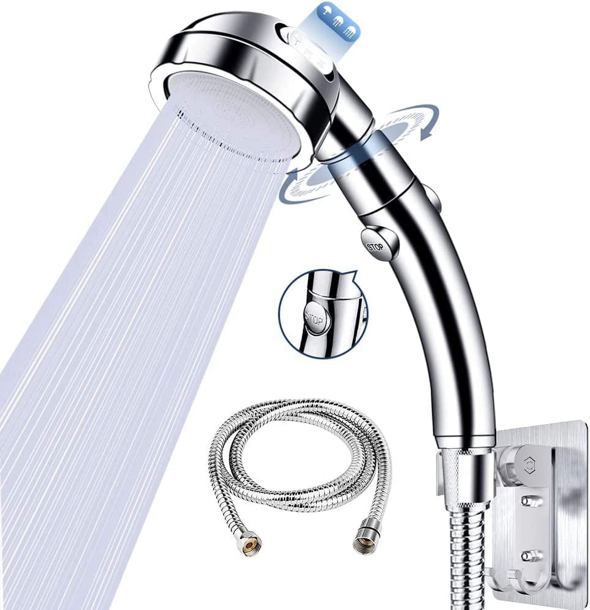 Handheld Shower Heads with Hose and Holder High Pressure Shower Head