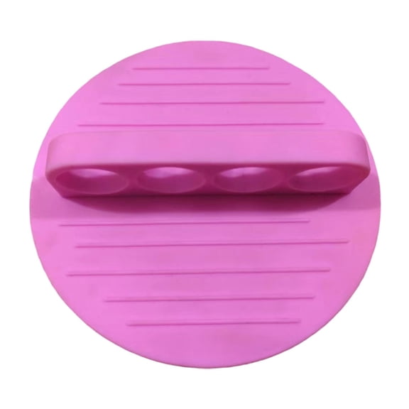Handheld Silicone Body Scrubber, Ergonomic 4-Finger Grip Shower Brush, Deep Exfoliating Skin-Friendly Exfoliator Tool for Arms,Legs,Back and Full Body Care,Pink