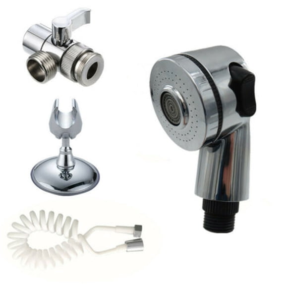Handheld Sink Sprayer Hose Kit with Quick Connect - High Pressure Shower Head Attachment for Hair Washing, Pet Bathing, And Kitchen Sink, Includes Holder Harlik