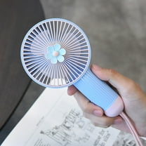 Handheld Small Fan,Usb Rechargeable Mini Fan,3 Speed Adjustable,Compact Portable Fan For Women Kids,Desk Car Travel,Personal Cooling Fan,Cute Flower Design,Lightweight Quiet Fan Holiday Gifts