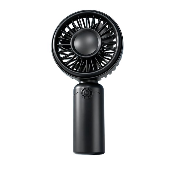 Handheld Small Portable Fan - Mini USB Rechargeable Fan with Lithium Battery Adjustable Wind Speed Silent Motor - Compact Safety Wind Net for Camping Outdoor Indoor Use,Black