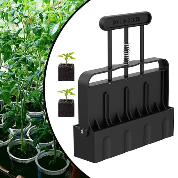 Handheld Soil Block MakerProfessional Ergonomic Design - Reusable Soil Blocking Tool for Gardening