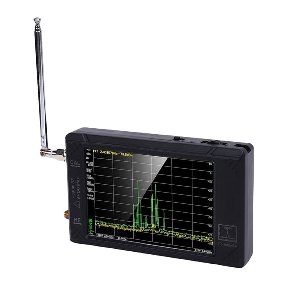 Handheld Spectrum Analyzer Signal Generator with 4 Inch / 10.16 cm Touch Screen, 100kHz to 5.3GHz Frequency Analyzer, Portable RF Signal Generator with Built-in 3000mAh Battery and ABS Shell