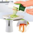 thumbnail image 1 of Handheld Spiralizer Vegetable Slicer, Veggie Zoodles Spiral Cutter with Container Onion Spaghetti Maker, Spiral Adjustable Salad Cucumber Zucchini Noodles Carrot Low Carb Vegan Meals Pasta Fruit, 1 of 9