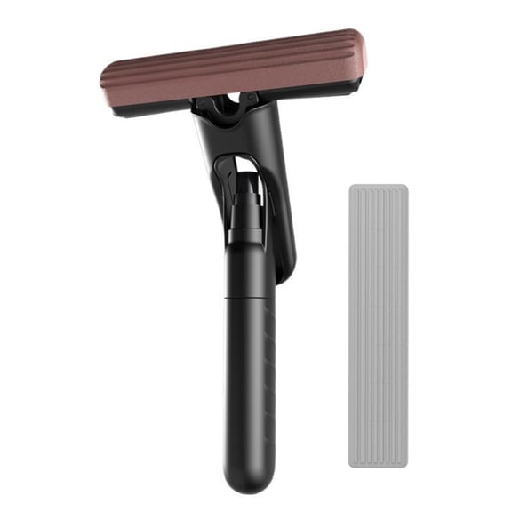 Handheld Spray Mop For Desktop And Countertop Cleaning, Water-Absorbing for Mini Mop With 2 Replacement Heads, Compact Hands-Free Scrubber For Kitchen, Bathroom, Glass, And Tables, Black Or White